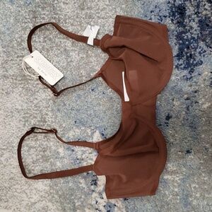 NWT Aerie Smoothez  Balconette Mesh Bra, Chocolate underwire Sz 34B